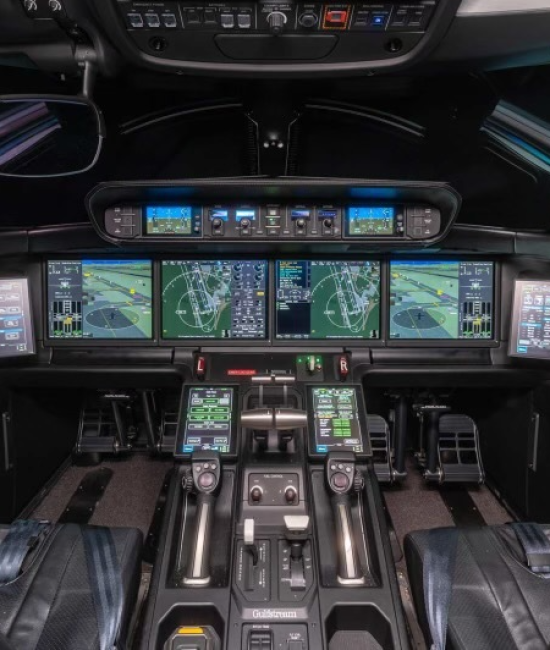 Cockpit of a plane
